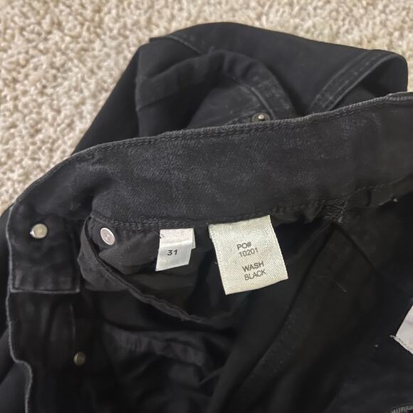 Reformation Jeans Black Skinny High Rise Denim Size 31 Style 10201 - Picture 6 of 10